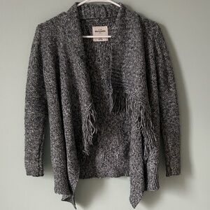 Abercrombie Kids Cowl Neck Fringe Cardigan, Size 11/12, Excellent Condition